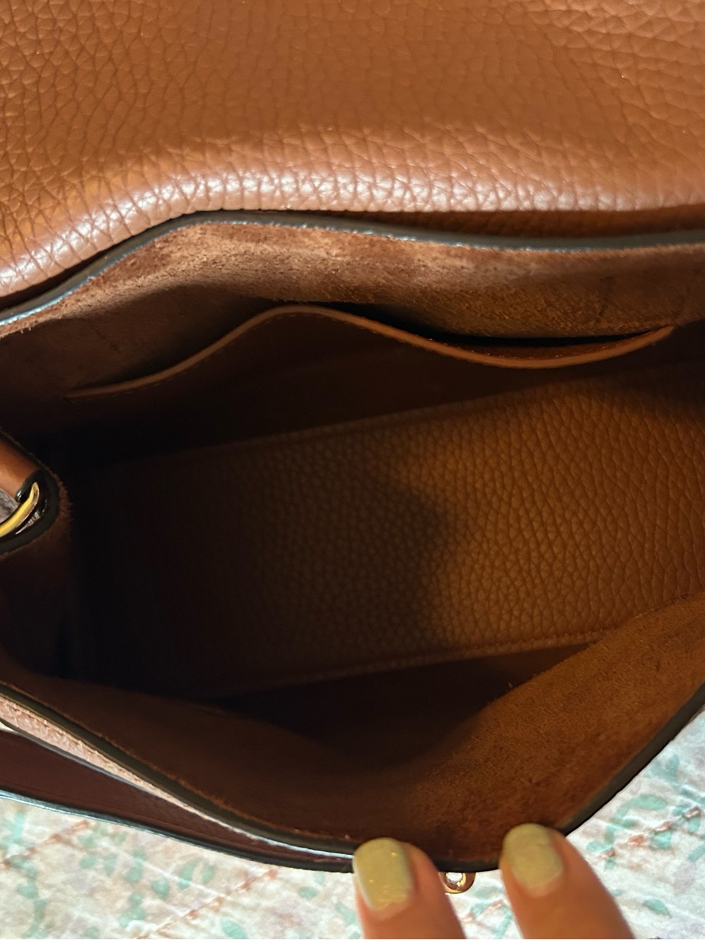Mulberry Mini Alexa Heavy Grain Leather Satchel Chestnut Brown Retails $1345 EUC - Picture 13 of 17